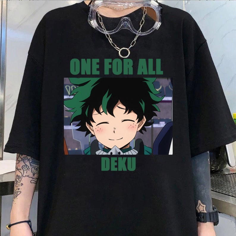 เสื้อยืดแขนสั้น ผ้าฝ้ายแท้ พิมพ์ลายอนิเมะ My Hero Academia Boku No Hero Academia สําหรับผู้ชาย<2022>