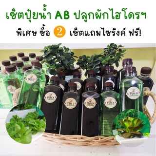 ปุ๋ยน้ำ AB ธาตุอาหาร AB สูตรพรีเมี่ยม เข้มข้น พร้อมใช้งาน สำหรับปลูกผักไฮโดรโปนิกส์ มีขนาด 350ml และ 600ml