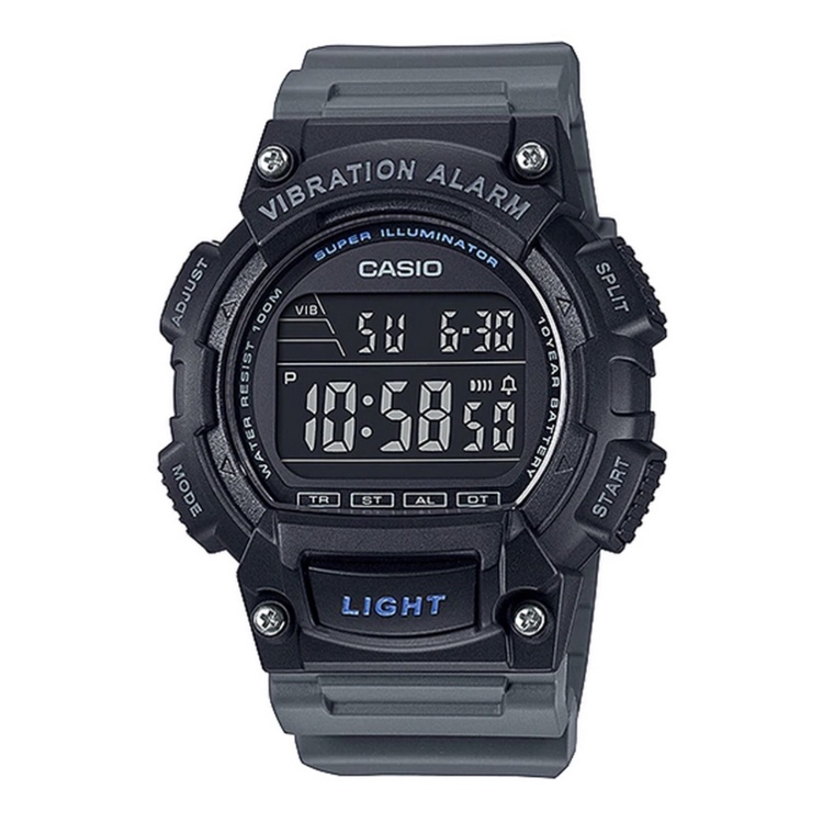 Casio Standard นาฬิกาข้อมือผู้ชาย สายเรซิ่น รุ่น W-736H-8B / สีดำ