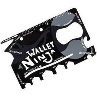 อุปกรณ์อเนกประสงค์สารพัดประโยชน์ Wallet Ninja 18 in1 (สีดำ)