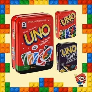 UNOการ์ดเกมกระดานปาร์ตี้เล่นไพ่คนเดียวลงโทษ UNO สีแดง