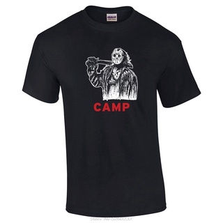 Jason camp T-Shirt crystal lake 80s movie horror scary mask pop culture T Shits Printing Short Sleeve Casual O-Neck Cott