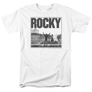 ผ้าฝ้ายคอกลมGILDAN เสื้อยืดผ้าฝ้าย 100% พิมพ์ลายโปสเตอร์ภาพยนตร์ Rocky Srs Photo Mgm ของขวัญ สําหรับเล่นกีฬาfrom S-4XL