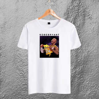 เสื้อสาวอวบ - เสื้อยืดพิมพ์ลาย Kobe Bryant สําหรับผู้ชายเสื้อเชิ้ตผ้าฝ้ายแขนสั้นฤดูร้อน