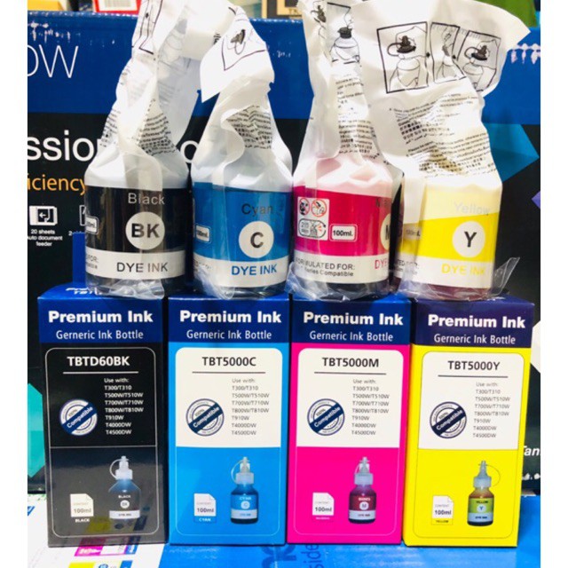 หมึกBrother BTD60Bk BT5000 BTD60 BK C M Y เกรดพรีเมี่ยม