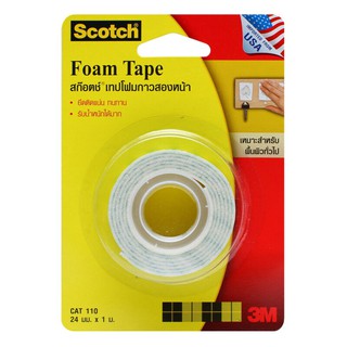 เทปโฟม 24 มม.x1 ม. Scotch CAT110 Foam Tape 24 mm.x1 m. Scotch CAT110