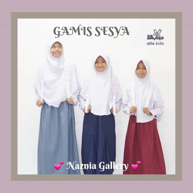 กามิส เซสย่า อลิลา เด็ก ๆ | ชุดนักเรียน Sharia Children& 39;s Gamis | โรงเรียนมุสลิมอิสลาม Children&