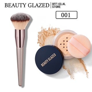 Beauty Glazed แป้งฝุ่นกันน้ํา + แปรงแต่งหน้า 2 ชิ้น