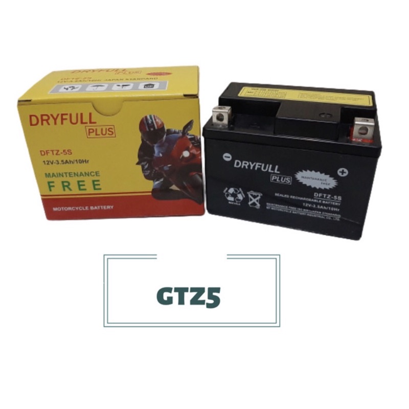 DRYFULL GTZ5S แบตเตอรี่ PNP BEAT / VARIO / SCOOPY / SPACY / SUPRA 125 / KARISMA