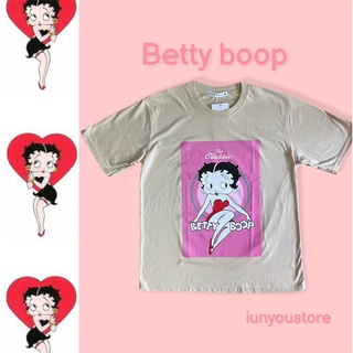 เสื้อยืด เสื้อยืดลาย Betty Boop ลายการ์ตูน ทรง Oversize