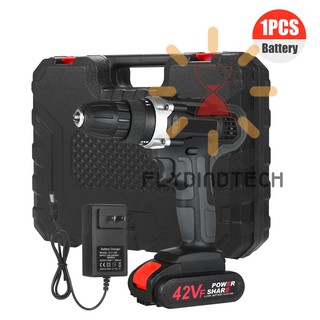 FLY 21V Cordless Drill Dirve Kit 2 Speed Brushless Cordless Power Drill with 1x1.5Ah Batteries Fast Charger 15+1 Torque Setting Max Torque 30N.m 3/8