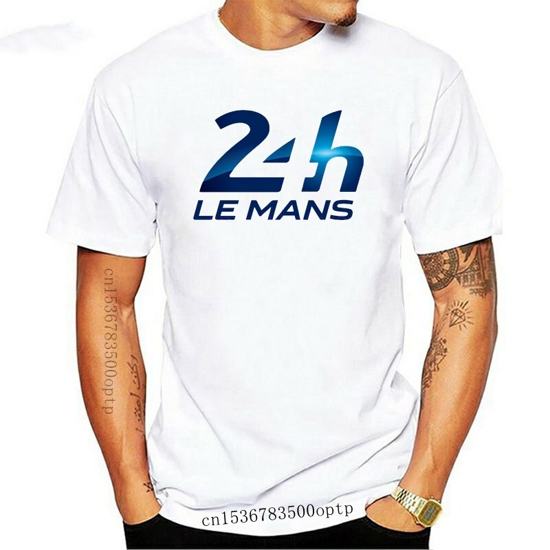 คอลูกเรือเสื้อยืดคอกลมกระหน่ํา เสื้อยืดแขนสั้น พิมพ์ลายโลโก้ Le Mans 24h 24h Le Mans สําหรับผู้ชาย O