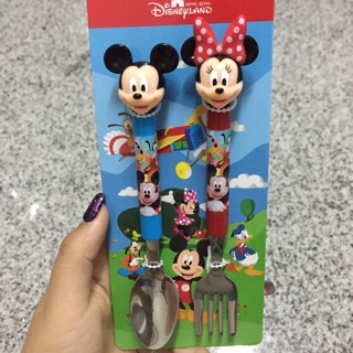 ช้อนส้อมเด็ก mickey minnie