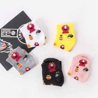 HOME818 ถุงเท้าแฟชั่น ลายการ์ตูน ถุงเท้าแฟชั่น เนื้อผ้านุ่ม พร้อมส่ง (5คู่)