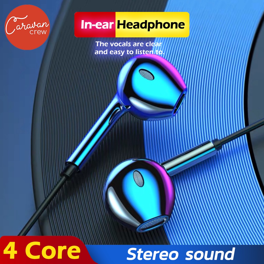 Caravan Crew หูฟัง Earphone 3.5mm Sport Earbuds Stereo HIFI headphone