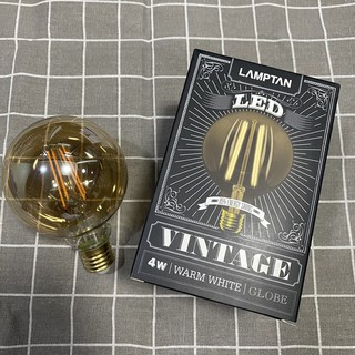 หลอดไฟ LED VINTAGE GLOBE 4W Warm White E27 LAMPTAN