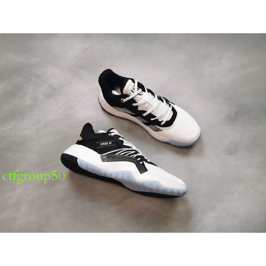 New Adidas D.O.N. Issue Mitchell Generation Low Help Men's Basketball Shoes Black and White 40-46 | Shopee Thailand