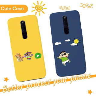 เคสมือถือสำหรับ OPPO A92 A91 A31 A12 A37 Reno 2F 3 4 Pro A9 A5 2020 F11 Pro Realme C3 5 5S 6 X2 Pro C1 6i 5i A3S F7 F9 A12E A5S F1S A57 A7 2018 A59 A59S A39 A72 A52 A8 A83 R17 Pro F15 Reno ACE 2Z Case ชินจัง Colorful Soft TPU Cases