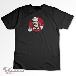 เสื้อยืดคอกลมเสื้อยืด ลาย kfc fck Funny Parody WordsS-5XL