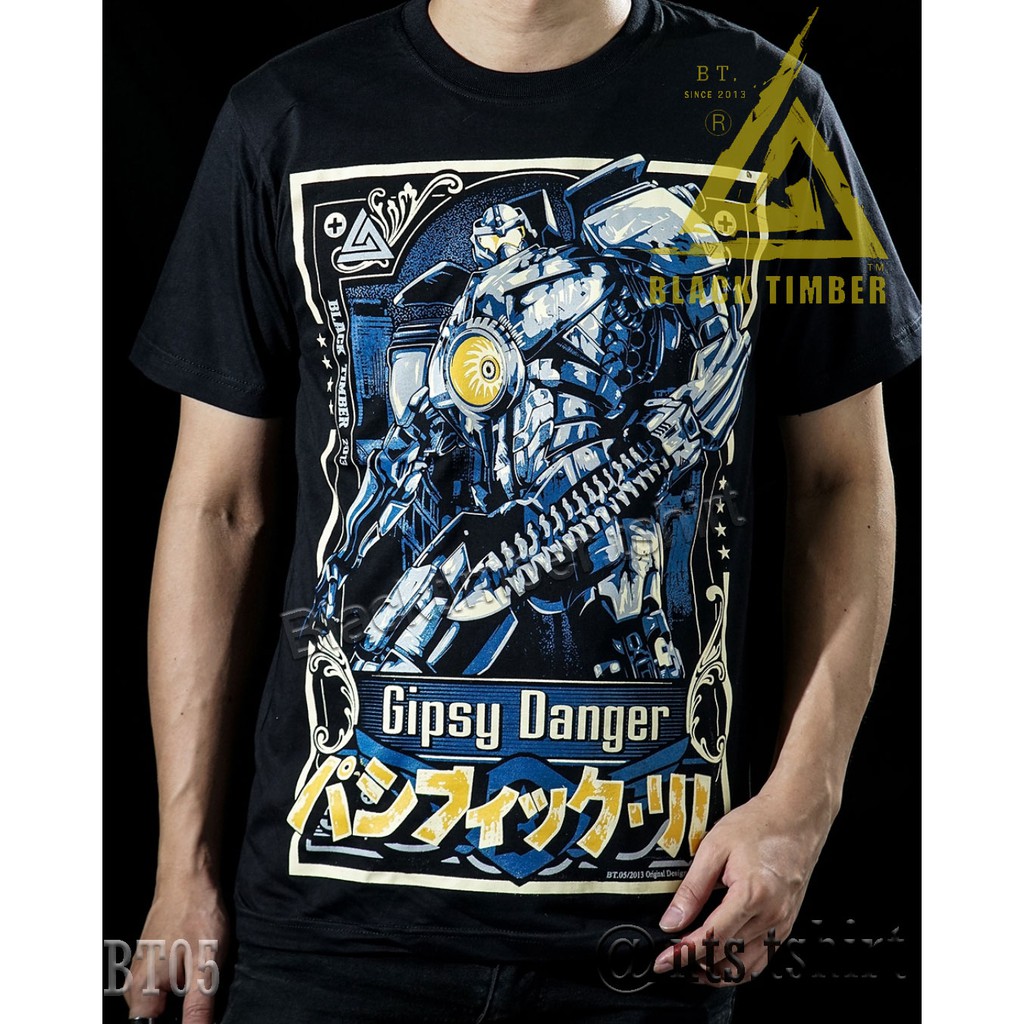 BT 05 Pacific Rim เสื้อยืด สีดำ BT Black Timber T-Shirt ผ้าคอตตอน สกรีนลายแน่น S M L XL XXL