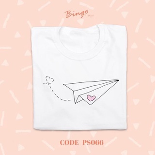 เสื้อยืดผู้หญิงสีขาวคอกลม จดหมายรัก PS066