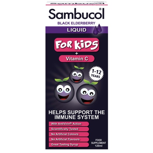 [EXP xx/2027]Sambucol for Kids Liquid **UK Shop** วิตามินแซมบูคอลแบล็คเอลเดอร์เบอร์รี่ชนิดน้ำ