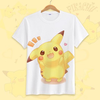 เสื้อยืดแขนสั้นพิมพ์ลายการ์ตูน Pokemon Go สำหรับเด็ก