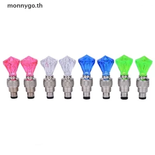 monnygo 2x LED รถจักรยานยนต์ขี่จักรยานจักรยานล้อยางวาล์วกระพริบไฟรถโคมไฟ