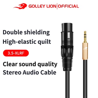 Golley LION สายเคเบิลแจ็ค Aux ตัวเมีย เป็น XLR ตัวเมีย 3.5 มม. เป็น 1/8 นิ้ว