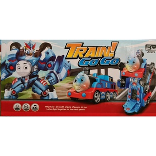 รถของเล่น รถไฟโทม้ส แปลงร่าง (train transform robot) มีไฟด้านหน้า มีเสียงดังฟังชัด