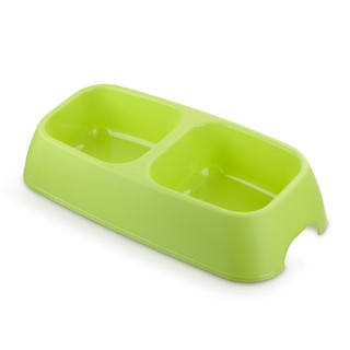IOH Makar ชามอาหารสุนัข 2 ช่อง รุ่น Bread สี Spring Green 34x6.5cm (พร้อมส่ง)