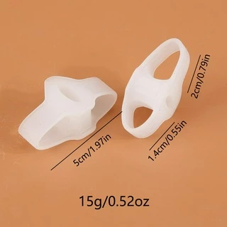 2 ชิ้นซิลิโคนเจลนิ้วเท้าแยกสําหรับ Hallux Valgus Therapy, ป้องกันอาการปวด, ป้องกันตาปลา, 2 แหวนเจลค้อน Toe Pad สําหรับผู้หญิง, ผู้ชาย & เด็ก