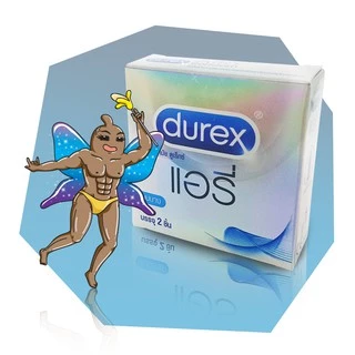 Durex Airy ถุงยางอนามัย บางพิเศษ ผิวเรียบ มีกลิ่นหอม ขนาด 52 มม. บรรจุ 1 กล่อง (2 ชิ้น)