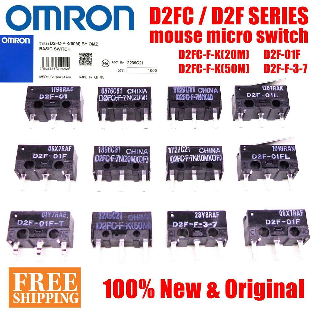 10PCS OMRON เมาส์ micro switch D2FC-F-7N 10m 20m OF D2FC-F-K(50M) D2F D2F-F-L D2F-01 D2F-01L D2F-01L
