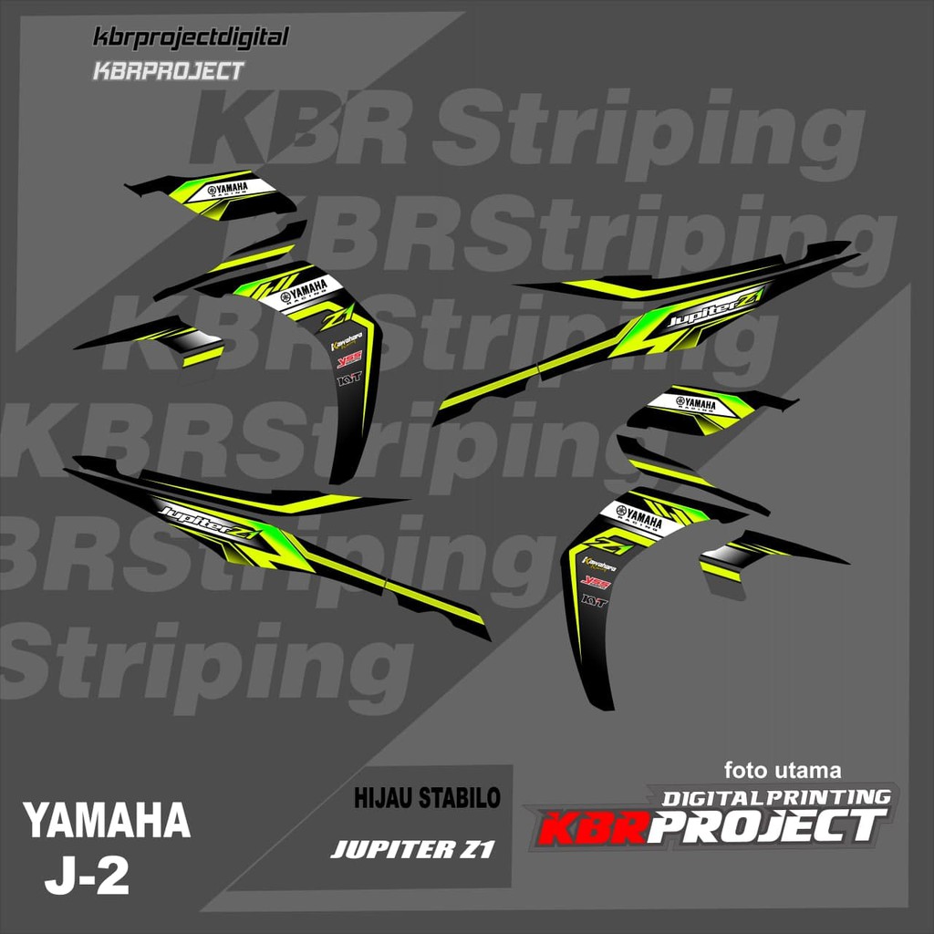 สติ๊กเกอร์แถบมอเตอร์ไซค์ Jupiter z1,yamaha Jupiter z1 Racing J-2 TRANSPARENT HOLOGRAM