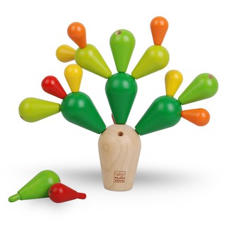 PlanToys ของเล่นไม้ แปลนทอยส์ เกมตะบองเพชรฝึกสมดุล BALANCING CACTUS (3y+)