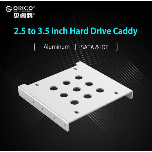 ลดราคา (AC325-1S-SV)ORICO ถาดแปลงssd/hdd Aluminum 2.5 to 3.5 inch Hard Drive Caddy สีเงิน #ค้นหาเพิ่มเติม digital to analog External Harddrive Enclosure Multiport Hub with สายโปรลิงค์USB Type-C Dual Band PCI Express Adapter ตัวรับสัญญาณ