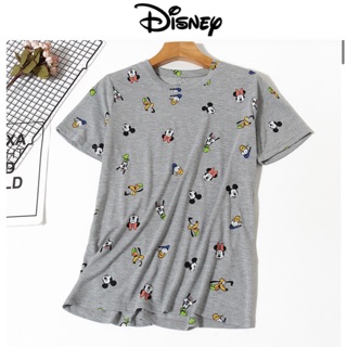 เสื้อยืด ✨MICKEY&amp;Monnie MOUSE✨สีเทา 🐾 งานDISNEY แท้ 💯%(TS065)