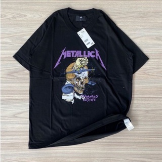 เสื้อยืดโอเวอร์ไซส์เสื้อยืด METALLICA โอเวอร์ไซซ์ (LD 106, P 65) (AB) (AB)S-3XL