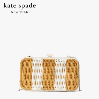 KATE SPADE NEW YORK KITT WICKER CLUTCH PXR00413 กระเป๋าสาน / กระเป๋าถือ / กระเป๋าสะพาย