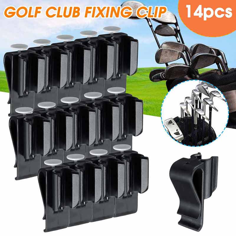14 Pcs Golf Club Bag Clip On Putter Clamp Holder Putting Organizer Ball Maker