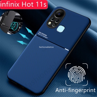 เคสโทรศัพท์มือถือซิลิโคน TPU ผิวด้าน กันกระแทก พร้อมที่ตั้งวาง สําหรับ infinix Hot 10 11 s Play 11s 11play 10s 10play 10t 9 Hot11s Hot10s Hot9