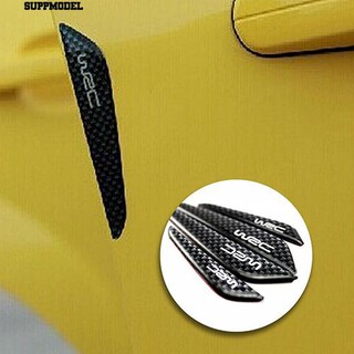 ⏲ชิ้นส่วนคาร์บอนไฟเบอร์ด้านข้างรถ 4 ชิ้น Anti-Scratch Protection Guards Trims Stickers