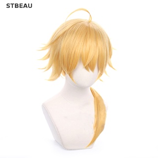 [cxSTBEAU] Genshin Impact Tohma Wig Cosplay Synthetic Short Straight Ponytail Thoma Hair  MME