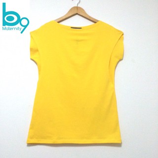 B9 Maternity เสื้อให้นมแขนล้ำแหวกข้างเหลืองสด