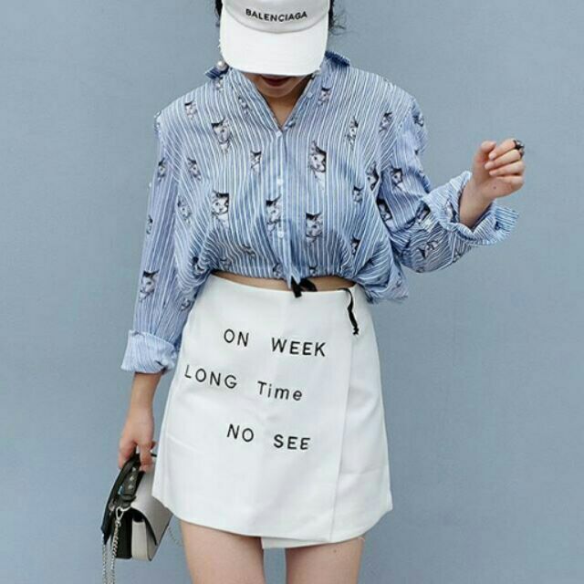 CAT CROP SHIRT