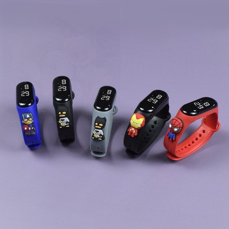 นาฬิกาข้อมือดิจิทัล Led อิเล็กทรอนิกส์ กันน้ํา วัสดุซิลิโคน สําหรับเด็กนักเรียน เด็กผู้ชาย และเด็กผู้หญิง