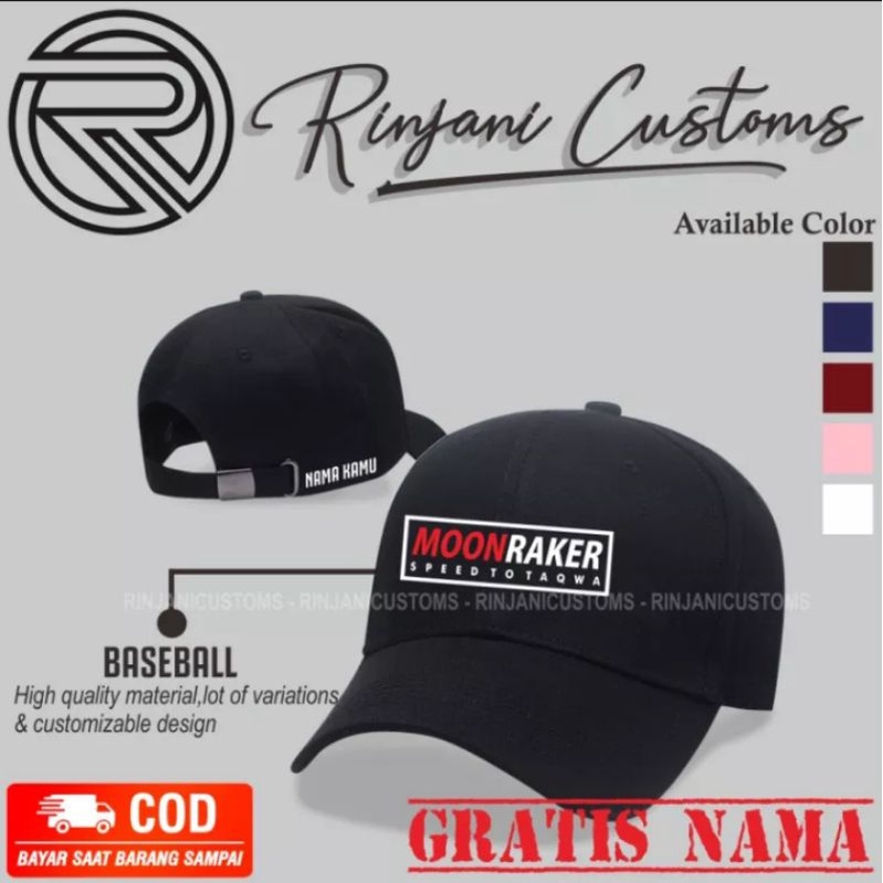 Moonraker Hat BASEBALL Cap MOONRAKER TAQWA MOON Hat ชื่อฟรี