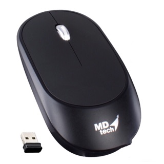 Wireless Optical Mouse USB MD-TECH (RF-165)  ไม่มีเสียง Silent Technology คลิ๊กเงียบ