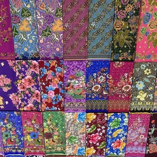 ผ้าถุงคุณภาพดีลายพิมพ์ปาเต๊ะ batik กว้าง 2 เมตร เย็บเรียบร้อย V.1 มีเก็บเงินปลาย